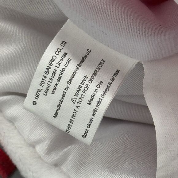 2014 Sanrio Pink Hello Kitty Soft Plush Christmas Stocking Embroidered 18" L - Picture 7 of 7